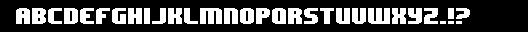 Ksubi's 16px font for the DYPP: A to Z plus full stop, exclamation and question marks
