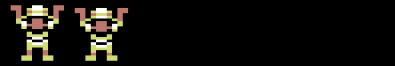 Sabre Man amulet-lifting animation, new 2-frame multicolour version