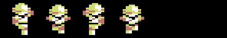 Sabre Man run-north animation, new 4-frame multicolour version