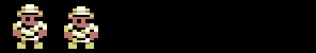 Sabre Man idle animation, new 2-frame multicolour version